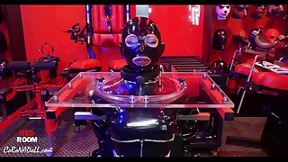 rubber latex gasmask bondage Lock be advantageous to a long time